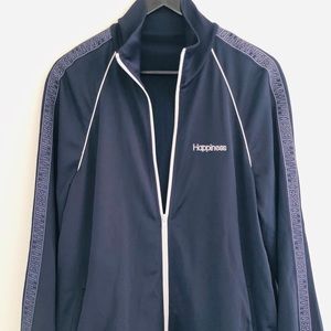 Men’s Navy Blue Zip Up Track Jacket